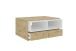 Couchtisch >MONZA 2< in Artisan Eiche Dekor-weiß - 91,8x45x71,5cm (BxHxT)