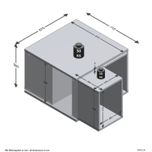 Couchtisch >JOKER 1< in weiß-Eiche Dekor - 71,5x50x67,5cm (BxHxT)