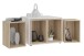 Couchtisch >JOKER 1< in weiß-Eiche Dekor - 71,5x50x67,5cm (BxHxT)
