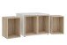 Couchtisch >JOKER 1< in weiß-Eiche Dekor - 71,5x50x67,5cm (BxHxT)