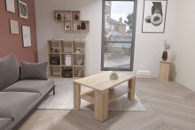 Couchtisch >BASTIA< in Eiche Dekor - 100x46x60cm (BxHxT)