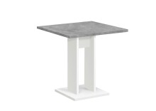 Säulen-Esstisch >BANDOL 1< in weiß-Beton LA - 70x77,5x70cm (BxHxT)