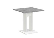 Säulen-Esstisch >BANDOL 1< in weiß-Beton LA - 70x77,5x70cm (BxHxT)