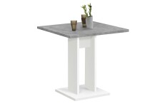 Säulen-Esstisch >BANDOL 1< in weiß-Beton LA - 70x77,5x70cm (BxHxT)