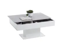 Couchtisch >AVOLA 2< in Beton LA-weiß...