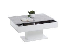 Couchtisch >AVOLA 2< in Beton LA-weiß...