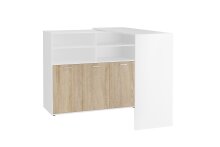 Kommode >SOEST 2< in weiß-Eiche Dekor - 124,1x113,2x15cm (BxHxT)