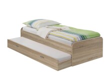 Bett >PEDRO 4< in Eiche Dekor - 94,6x50,5x203cm (BxHxT)