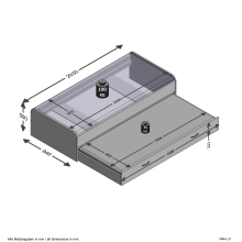 Bett >PEDRO 4< in Eiche Dekor - 94,6x50,5x203cm (BxHxT)