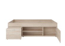 Bett >CARLO 1< in Eiche Dekor - 203,5x58,5x95,5cm (BxHxT)