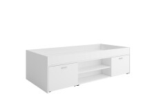 Bett >CARLO 1< in weiß - 203,5x58,5x95,5cm (BxHxT)