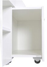 Bett >CARLO 1< in weiß - 203,5x58,5x95,5cm (BxHxT)