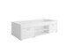 Bett >CARLO 1< in weiß - 203,5x58,5x95,5cm (BxHxT)
