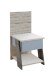 Nachtkonsole >NONA 3< in Sandeiche Dekor-weiß-Lava-Denim - 34x69,5x39cm (BxHxT)