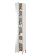 Mehrzweckschrank >TARRAGONA 1< in weiß - 33,5x195,5x31,5cm (BxHxT)