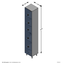 Mehrzweckschrank >TARRAGONA 1< in Matera - 33,5x195,5x31,5cm (BxHxT)
