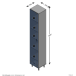 Mehrzweckschrank >TARRAGONA 1< in Matera - 33,5x195,5x31,5cm (BxHxT)