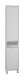 Hochschrank >ZAMORA 1< in weiß - 37x192,5x33cm (BxHxT)