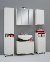 Badezimmerspiegelschrank >ZAMORA 3< in weiß - 70x69x19cm (BxHxT)