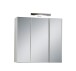 Badezimmerspiegelschrank >ZAMORA 3< in weiß - 70x69x19cm (BxHxT)