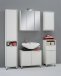 Badezimmerspiegelschrank >ZAMORA 3< in weiß - 70x69x19cm (BxHxT)
