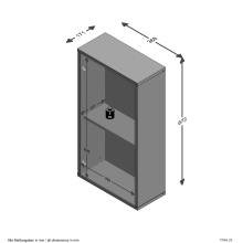 Hängeschrank >ZAMORA 5< in weiß - 37x68x17cm (BxHxT)