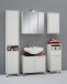 Hängeschrank >ZAMORA 5< in weiß - 37x68x17cm (BxHxT)