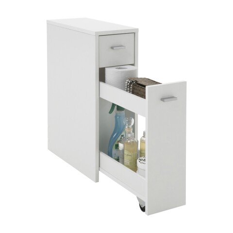 Beistellschrank >DENIA 1< in weiß - 20x61x45cm (BxHxT)