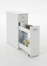 Beistellschrank >DENIA 1< in weiß - 20x61x45cm (BxHxT)