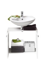 Waschbeckenunterschrank >MARBELLA 101< in weiß - 63,7x55x28,1cm (BxHxT)