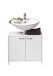 Waschbeckenunterschrank >MARBELLA 101< in weiß - 63,7x55x28,1cm (BxHxT)