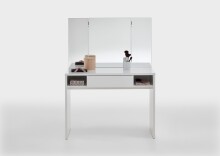 Schminktisch >SCHMINKI 1< in weiß Edelglanz - 100x135,7x41,4cm (BxHxT)