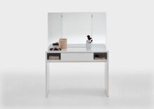 Schminktisch >SCHMINKI 1< in weiß Edelglanz -...