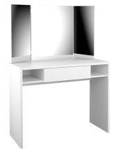 Schminktisch >SCHMINKI 1< in weiß Edelglanz - 100x135,7x41,4cm (BxHxT)
