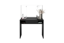Schminktisch >SCHMINKI 1< in schwarz - 100x135,7x41,4cm (BxHxT)