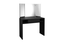 Schminktisch >SCHMINKI 1< in schwarz - 100x135,7x41,4cm (BxHxT)