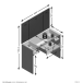 Schminktisch >SCHMINKI 1< in schwarz - 100x135,7x41,4cm (BxHxT)
