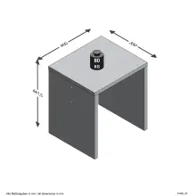 Hocker >SCHMINKI 2< in weiß Edelglanz - 40x44,2x35cm (BxHxT)