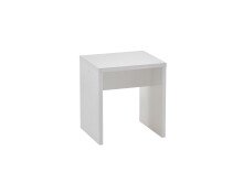 Hocker >SCHMINKI 2< in weiß Edelglanz -...