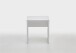 Hocker >SCHMINKI 2< in weiß Edelglanz - 40x44,2x35cm (BxHxT)