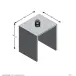 Hocker >SCHMINKI 2< in weiß Edelglanz - 40x44,2x35cm (BxHxT)