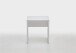 Hocker >SCHMINKI 2< in weiß Edelglanz - 40x44,2x35cm (BxHxT)