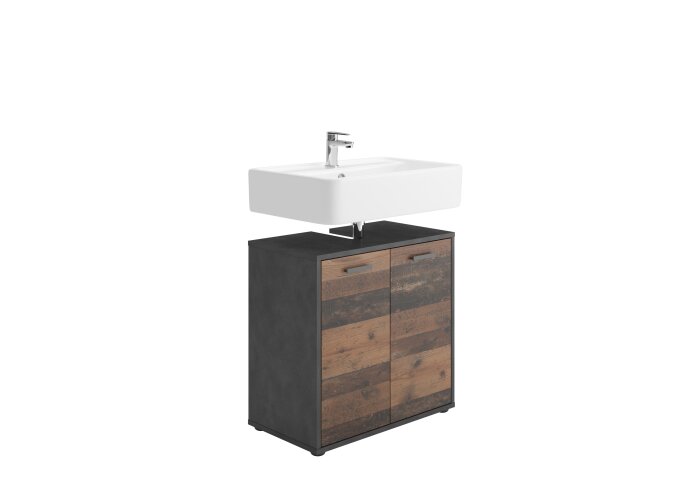 Unterschrank >MADOC 1< in Matera-Old Style dunkel - 60x59x33cm (BxHxT)