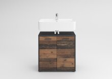 Unterschrank >MADOC 1< in Matera-Old Style dunkel - 60x59x33cm (BxHxT)