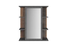 Badspiegel >MADOC 5< in Matera-Old Style dunkel - 60x71,5x25,2cm (BxHxT)