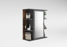 Badspiegel >MADOC 5< in Matera-Old Style dunkel - 60x71,5x25,2cm (BxHxT)