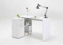 Schreibtisch >ALBRECHT 1< in weiß - 83x74x117cm (BxHxT)
