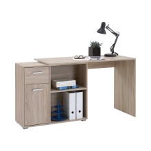 Schreibtisch >ALBRECHT 1< in Eiche Dekor - 83x74x117cm (BxHxT)