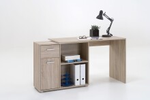 Schreibtisch >ALBRECHT 1< in Eiche Dekor - 83x74x117cm (BxHxT)