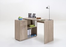 Schreibtisch >ALBRECHT 1< in Eiche Dekor - 83x74x117cm (BxHxT)